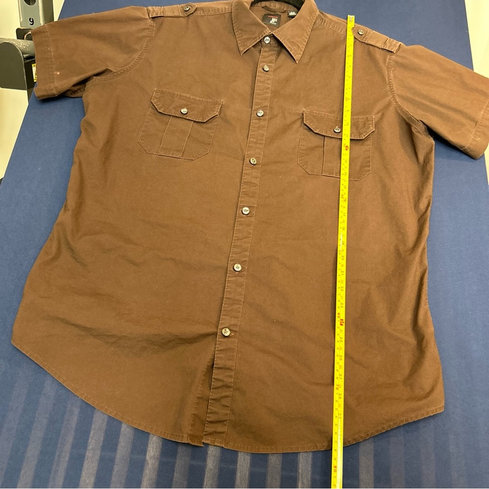 jf j.ferrar Men's‎ Chocolate Button Down Shirt Size XL